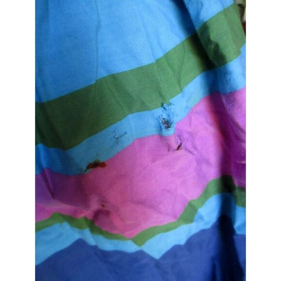 Vintage J. Harlan Originals Womens Striped Button-Front Dress With 3/4 Sleeves - Picture 9 of 10